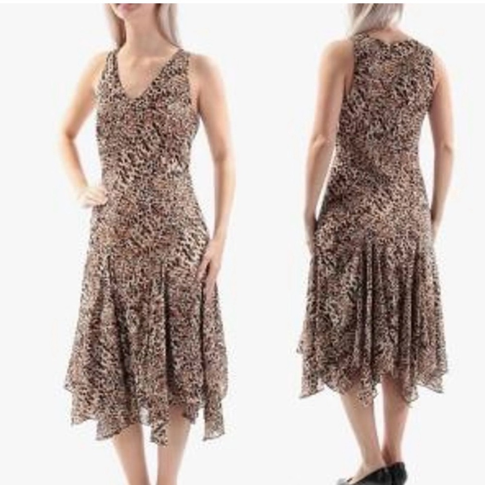 Ralph Lauren Petites Animal Print Sleeveless Dress Size 10P